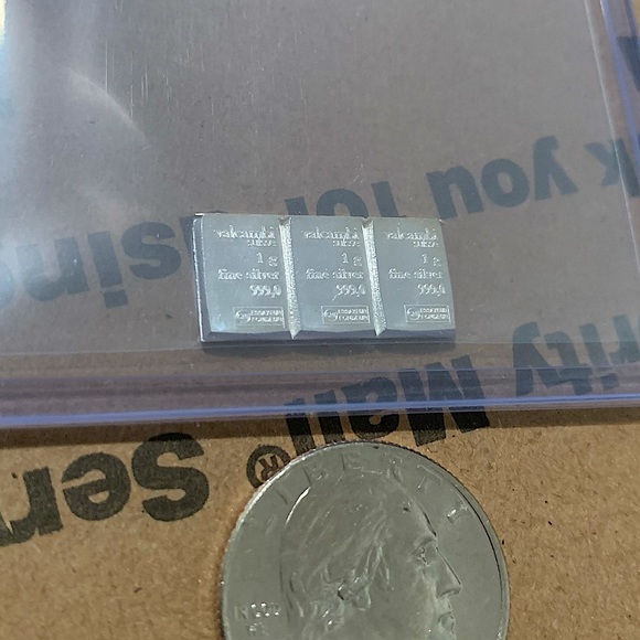 3 Grams Valcambi Suisse Fine Silver FS Bars - Picture 1 of 6